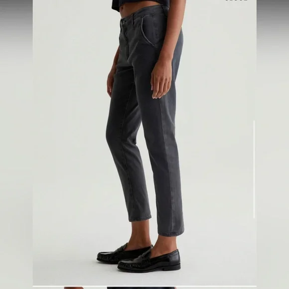 AG JEANS LOS ANGELES women’s work cropped pants grey navy 26 - Picture 2 of 10
